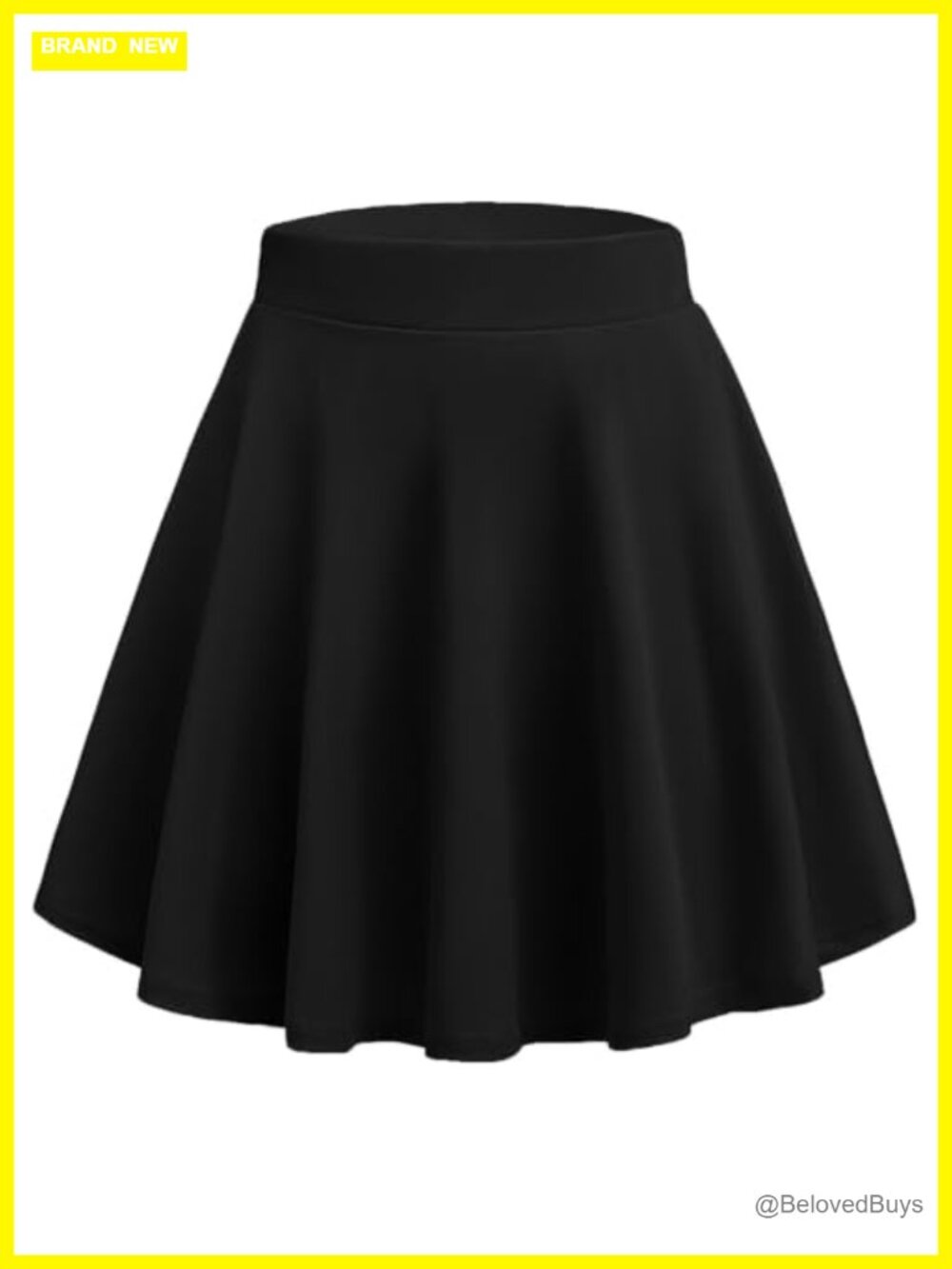 Zeagoo Women's Mini Skater Skirt Stretchable High Waist A-Line Party Skirt